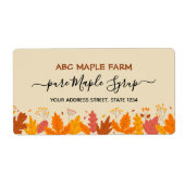 メープル離れ縁どメープルシロップ製品ラベル ラベル (正面)
