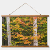 メープル&ホワイト樺の木 |ホワイトマウンテンズ, NH 吊り下げ型タペストリー (正面)