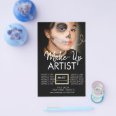 メーモダンクアップアーティスト体アート顔絵画ズ チラシ (シングル)