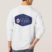 メーヨーの長い袖w/darkの文字の自動車に乗るMavs Tシャツ (裏面)