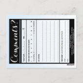 メーリングリストのコメントカードの水の霞 ポストカード (裏面)