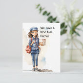 メールおもしろいキャリアの移動案内 ポストカード (スタンド正面)