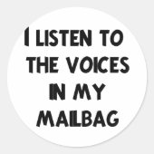 メールおもしろいキャリアTシャツとギフト ラウンドシール (正面)