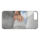 メールおもしろいマンがメ得ールボックスを探している Case-Mate iPhoneケース (裏面(横))