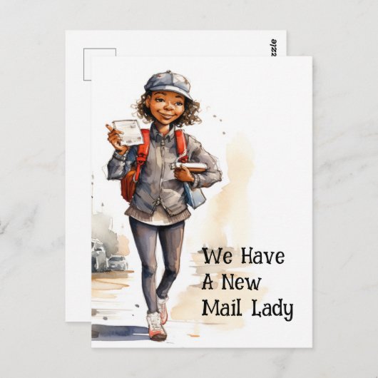 メールおもしろいレディの移動告知 ポストカード (正面/裏面)