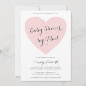 メールかわいいピンクハート女の子 招待状 (正面)
