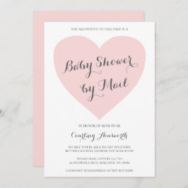 メールかわいいピンクハート女の子 招待状