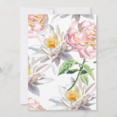 メールかわいらしによるフローラブライダルシャワーの赤面 招待状 (裏面)