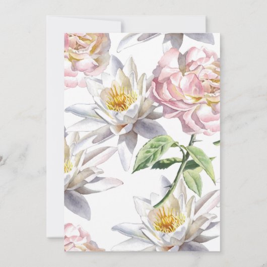 メールかわいらしによるフローラブライダルシャワーの赤面 招待状 (裏面)