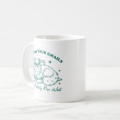 メールが届かない様子のお猫さま コーヒーマグカップ (正面左)
