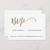 メールでの出欠確認 カスタムQRコード ご予約席 金 出欠カード (正面/裏面)