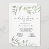 メールでグリーンリーベビーシャワー 招待状 (正面/裏面)