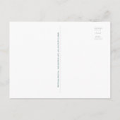 メールでシャワー仮想ベビーシャワバルーンのメールボックス インビテーションポストカード (裏面)