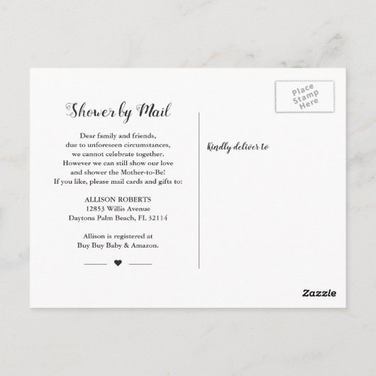 メールでシャワー素朴フローラレースのストリングライト ポストカード (裏面)