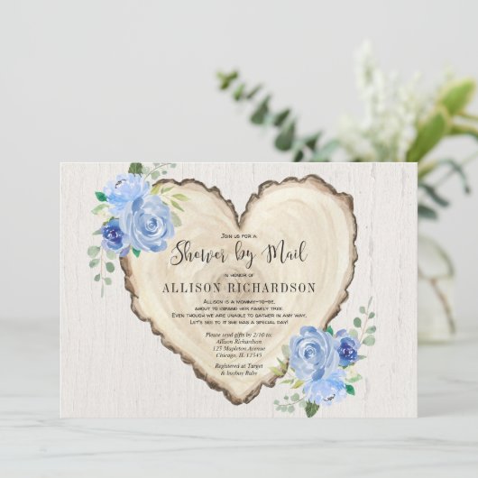 メールでシャワー素朴ヴァレンティンズデイベビー 招待状 (スタンド正面)