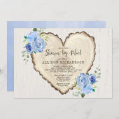 メールでシャワー素朴ヴァレンティンズデイベビー 招待状 (正面/裏面)