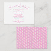 メールでシャワー赤ちゃんガールピンク エンクロージャーカード (正面/裏面)