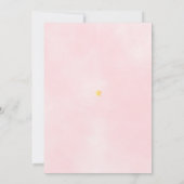 メールでシャワー長距離ソフトピンク赤ちゃん女の子 招待状 (裏面)