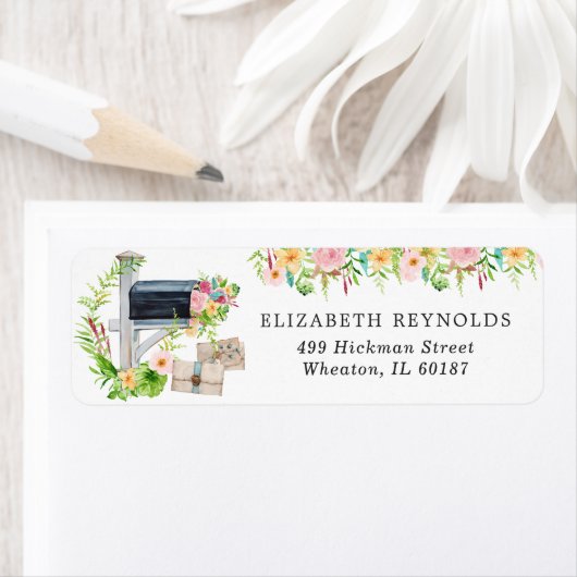 メールでフラワーブライダルシャワーをお届け | 返送先住所 ラベル (インサイチュ)