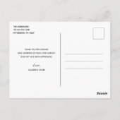 メールでベビーシャワーの青い風船のサンクスカード ポストカード (裏面)