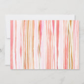 メールでベビーシャワーをお祝い ピンクの水彩花束 招待状 (裏面)