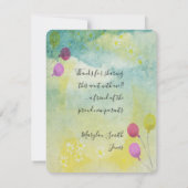 メールでベビーシャワーを届ける デイジーと風船の招待状 招待状 (裏面)