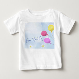 メールでマイルの向こうにベビーシャワーをパーソナライズ ベビーTシャツ