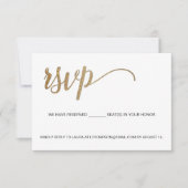 メールで出欠確認 カスタムQRコード 予約席 ゴールド 出欠カード (正面)