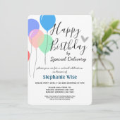 メールで届くバーチャル誕生日パーティー風船 招待状 (スタンド正面)