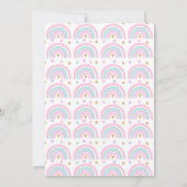 メールで届く虹色のベビーシャワー 招待状 (裏面)