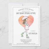 メールで振りかける赤ちゃんシャワー 招待状 (正面)