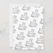 メールで赤ちゃんシャワー |フローラリースロッキングホース 招待状 (裏面)