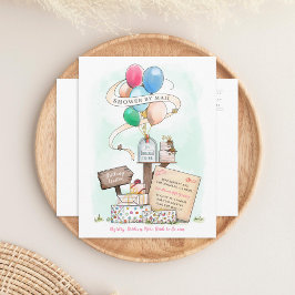 メールによるシャワー仮想ブライダルシャワーメールボックス インビテーションポストカード