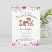 メールによる仮想オンライン長距離ベビーシャワー 招待状 (スタンド正面)