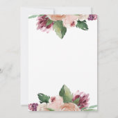 メールによる仮想シャワーフローラブライダルシャワー 招待状 (裏面)