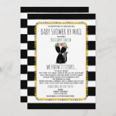 メールによる女の子の赤ちゃんシャワー社会的距離Skunk 招待状 (正面/裏面)