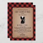 メールによる赤ちゃんシャワーを散策する社会的距離Skunk 招待状 (正面/裏面)