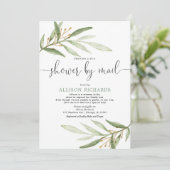 メールによる赤ちゃんシンプルのシャワー男女兼用 招待状 (スタンド正面)