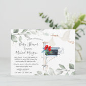 メールによるStorkメールボックスの赤ちゃんシャワー 招待状 (スタンド正面)