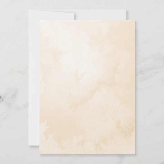 メールの中立の熊のベビーシャモダンワー 招待状 (裏面)