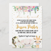 メールの招待状による赤ちゃんシャワー 招待状 (正面/裏面)