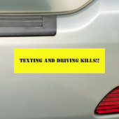 メールや文字を打つおよび運転の殺害!! バンパーステッカー (車上)