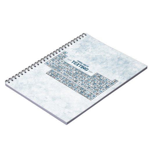 メールや文字を打つの周期表(青い) ノートブック (左側)