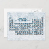 メールや文字を打つの周期表(青い) ポストカード (正面/裏面)