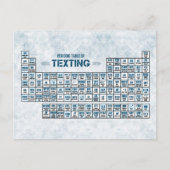 メールや文字を打つの周期表(青い) ポストカード (正面)