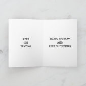 メールや文字を打つの年配者用クリスマスカード シーズンカード (内部)