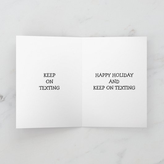 メールや文字を打つの年配者用クリスマスカード シーズンカード (内部)