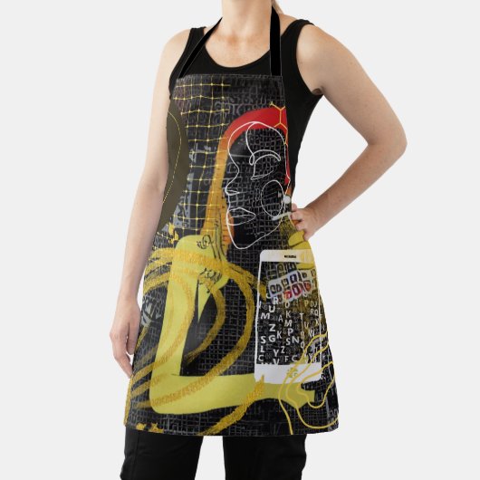 メールや文字を打つフレンド エプロン (インサイチュ)