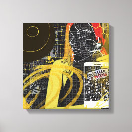 メールや文字を打つフレンド キャンバスプリント