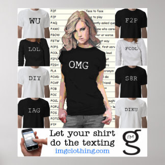 メールや文字を打つポスター(I'm G Clothing) ポスター